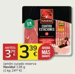 Oferta de Navidul - Jamon Curado Reserva por 3,39€ en Consum