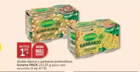 Oferta de Gvtarra - Alubia Blanca O Garbanzo Pedrosillano por 1€ en Consum