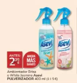 Oferta de Asevi - Ambientador Brisa O White Jasmine Pulverizador por 2€ en Consum