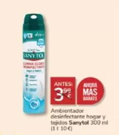 Oferta de Sanytol - Ambientador Desinfectante Hogar Y Tejidos por 3€ en Consum