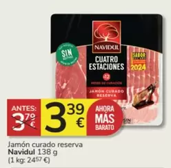 Oferta de Navidul - Jamon Curado Reserva por 3,39€ en Consum