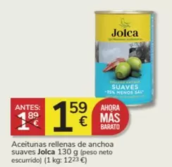 Oferta de Jolca - Aceitunas Rellenas De Anchoa Suaves por 1,59€ en Consum