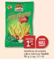 Oferta de Mas - Apetinas De Patata Sabor Ketchup por 1€ en Consum