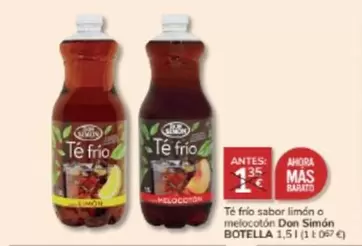 Oferta de Mas - Te Frio Sabor Limón O Melocotón Don Simión por 1€ en Consum