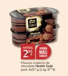 Oferta de Nestlé - Mousse Crujiente De Chocolate/ Gold por 2€ en Consum