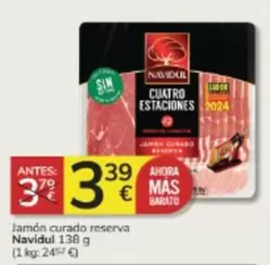 Oferta de Navidul - Jamon Curado Reserva por 3,39€ en Consum