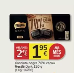 Oferta de Nestlé - Chocolate Negra 70% Cacao por 1,95€ en Consum