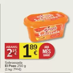 Oferta de El Pozo - Sobrassada por 1,89€ en Consum