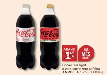 Oferta de Coca-Cola -  Light O Zero Sucre Zero Cafeina en Consum