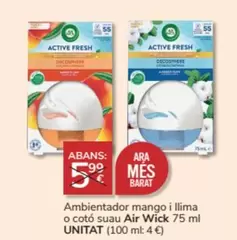 Oferta de Air Wick - Ambientador Mango I Llima O Cotó Suau en Consum