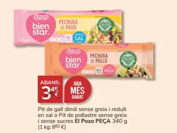 Oferta de El Pozo - Pit De Gall Dindi Sense Greix I Reduit En Sal O Pit De Pollastre Sense Greix I Sense Sucres en Consum