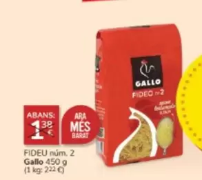 Oferta de Gallo - Fideu Num 2 por 1€ en Consum