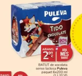 Oferta de Puleva - Batut De Xocolata Sense Lactosa por 2€ en Consum