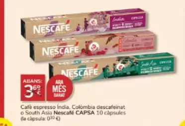 Oferta de Nescafé - Cafe Espresso India por 3€ en Consum