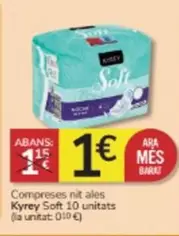 Oferta de Kyrey - Compresas Nit Ales por 1€ en Consum