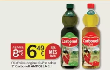 Oferta de Carbonell - Oli D'Oliva Original O Sabor por 6,49€ en Consum