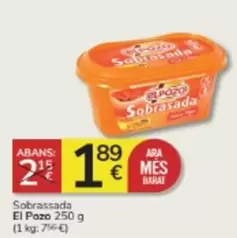 Oferta de El Pozo - Sobrassada por 1,89€ en Consum