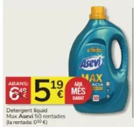 Oferta de Asevi - Detergent Liquid Max por 5,19€ en Consum