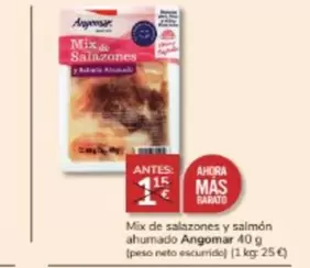 Oferta de Angomar - Mix De Salazones Y Salmón Ahumad por 1€ en Consum