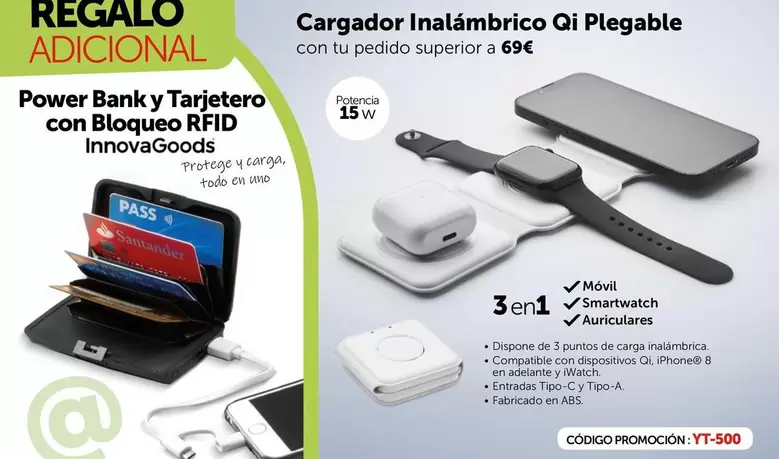 Oferta de ABS - Power Bank Y Tarjetero Con Bloqueo Rfid en Staples Kalamazoo