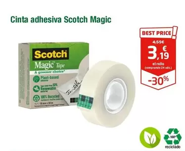 Oferta de Scotch - Cinta adhesiva Magic por 3,19€ en Staples Kalamazoo
