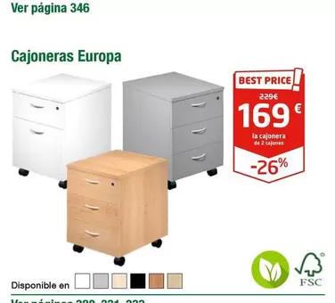 Oferta de Cajoneras Europa por 169€ en Staples Kalamazoo