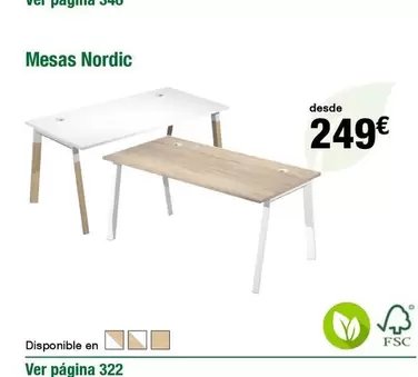 Oferta de Mesas Nordic por 249€ en Staples Kalamazoo