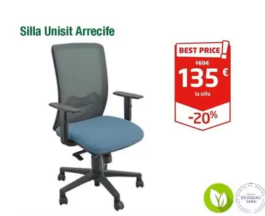 Oferta de Silla Unisit Arrecife por 135€ en Staples Kalamazoo