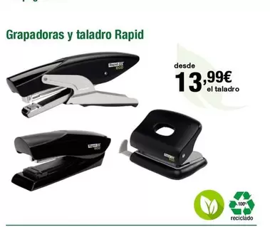 Oferta de Grapadoras Y Taladro Rapid por 13,99€ en Staples Kalamazoo