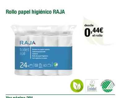 Oferta de Raja - Rollo Papel Higienico por 0,44€ en Staples Kalamazoo