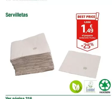 Oferta de Servilletas por 1,49€ en Staples Kalamazoo