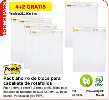 Oferta de Post-it - Pack Ahorro De Blocs Para Caballete De Rotafolios en Staples Kalamazoo
