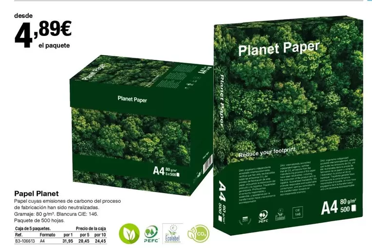 Oferta de Planet - Papel Planet por 4,89€ en Staples Kalamazoo