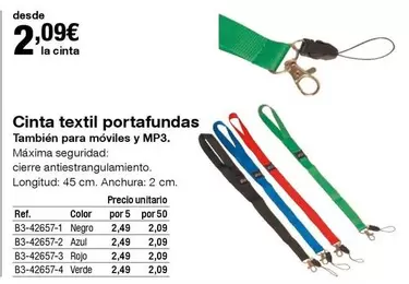 Oferta de Cinta Textil Portafundas por 2,09€ en Staples Kalamazoo