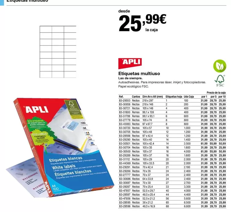 Oferta de Apli - Etiquetas en Staples Kalamazoo