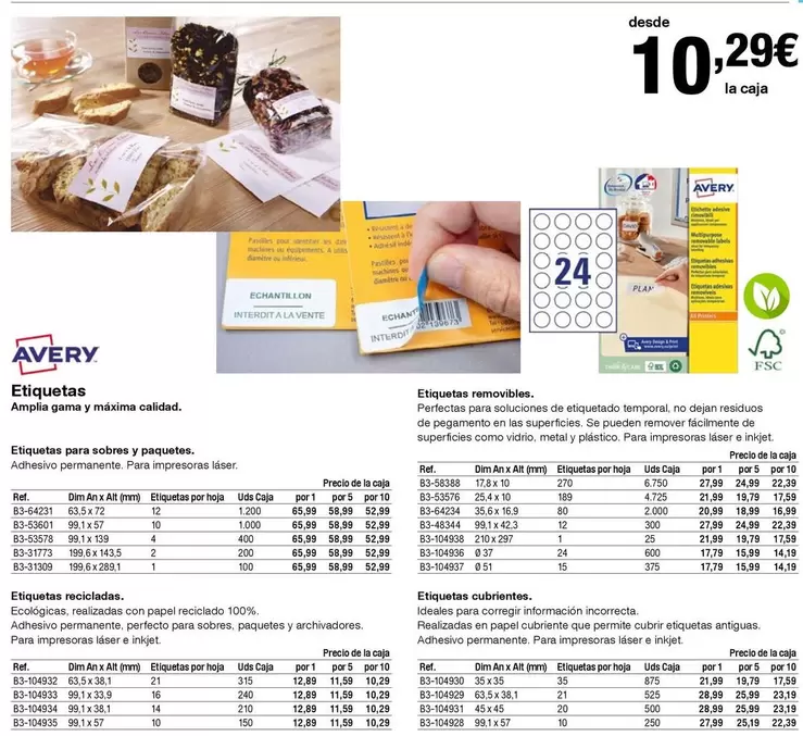 Oferta de Etiquetas por 10,29€ en Staples Kalamazoo