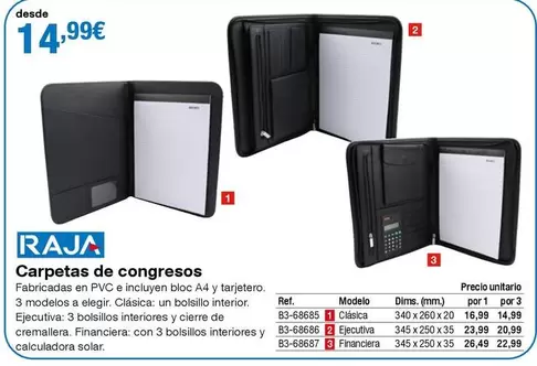 Oferta de Raja - Carpetas De Congresos por 14,99€ en Staples Kalamazoo