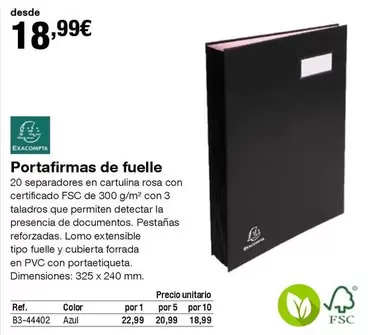 Oferta de Exacompta - Portafirmas De Fuelle por 18,99€ en Staples Kalamazoo