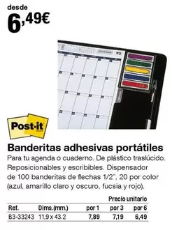 Oferta de Post-it - Banderitas Adhesivas Portátiles por 6,49€ en Staples Kalamazoo