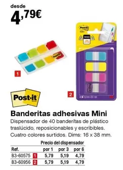Oferta de Post-it - Banderitas Adhesivas Mini por 4,79€ en Staples Kalamazoo