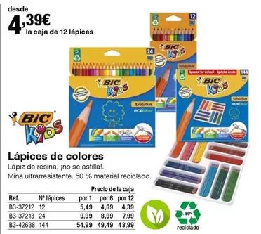 Oferta de BIC - Lápices De Colores por 4,39€ en Staples Kalamazoo