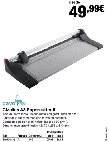 Oferta de Cizillas A3 por 49,99€ en Staples Kalamazoo