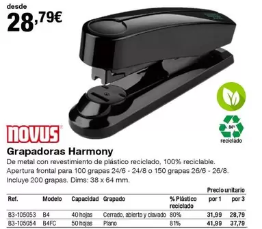 Oferta de Harmony - Grapadoras por 28,79€ en Staples Kalamazoo