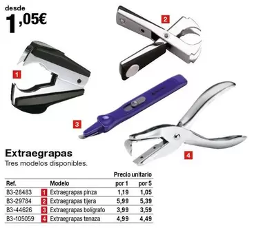 Oferta de Tres - Extraegrapas por 1,05€ en Staples Kalamazoo