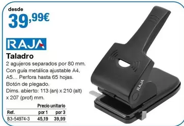 Oferta de Raja - Taladro por 39,99€ en Staples Kalamazoo