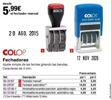 Oferta de Fechadores por 5,99€ en Staples Kalamazoo