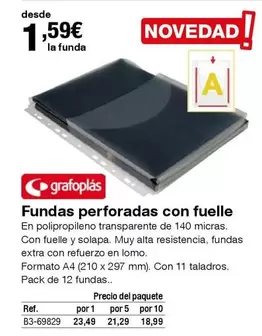 Oferta de Fundas Perforadas Con Fuelle por 1,59€ en Staples Kalamazoo