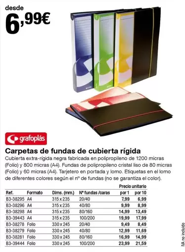 Oferta de Cristal - Carpetas De Fundas De Cubierta Rigida por 6,99€ en Staples Kalamazoo
