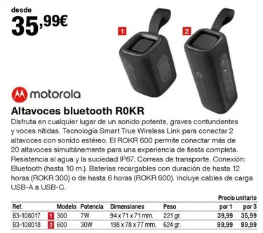 Oferta de Motorola - Altavoces Bluetooth por 35,99€ en Staples Kalamazoo