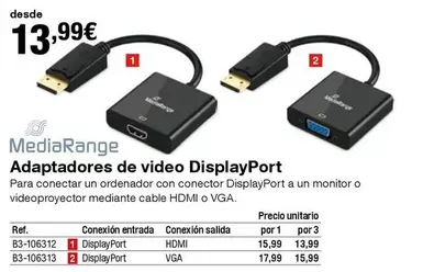 Oferta de Adaptadores De Video Display Port por 13,99€ en Staples Kalamazoo